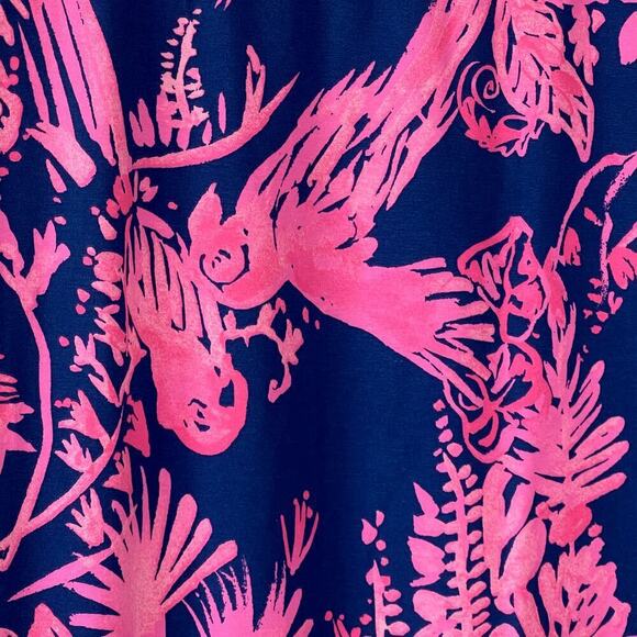 Lilly Pulitzer Kemi Night Caw Indigo & Pink Floral MIDI Skirt Size Small‎ NWT - Picture 6 of 10